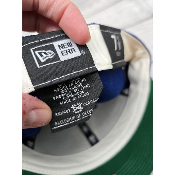 Vintage Vero Beach Dodgers Minor League Fitted New Era Hat Size 7 1/8 100% Wool - Picture 8 of 8